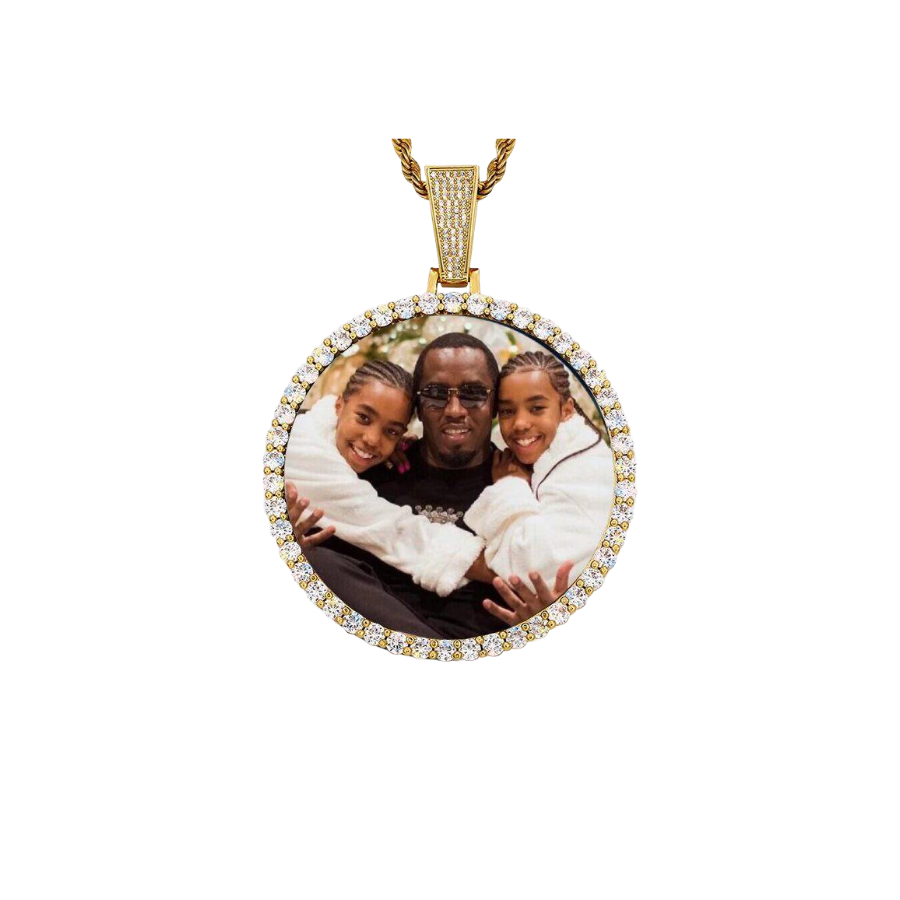 Large Circle Photo Pendant
