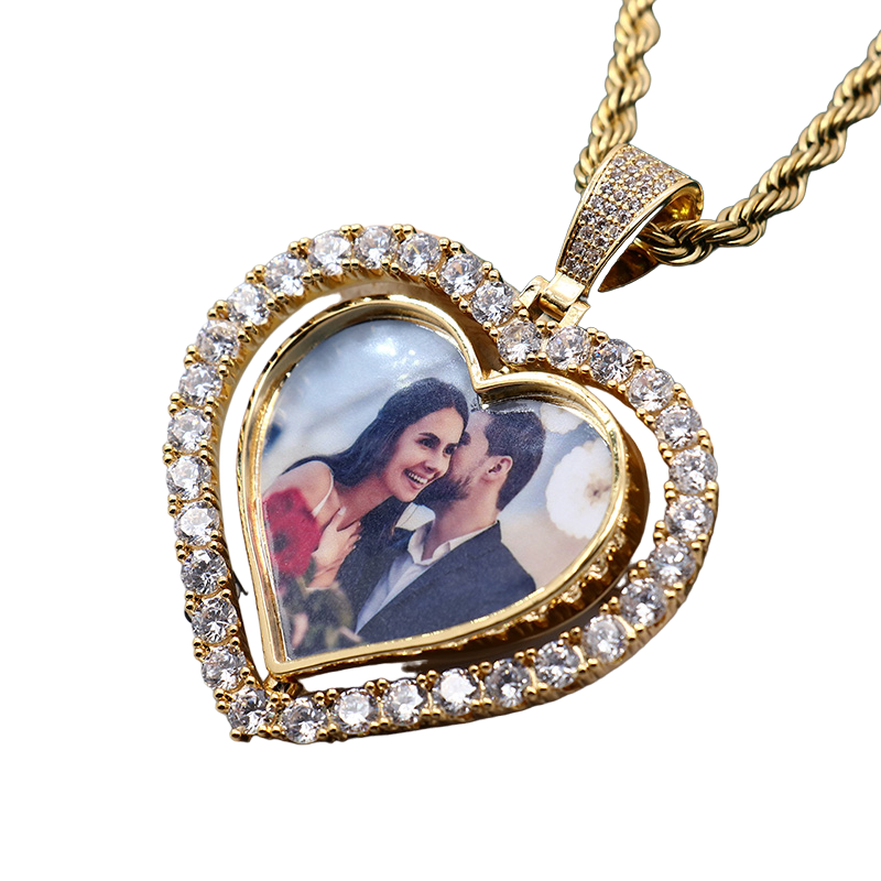 Custom Love Rotating Pendant Necklace(DOUBLE SIDED)