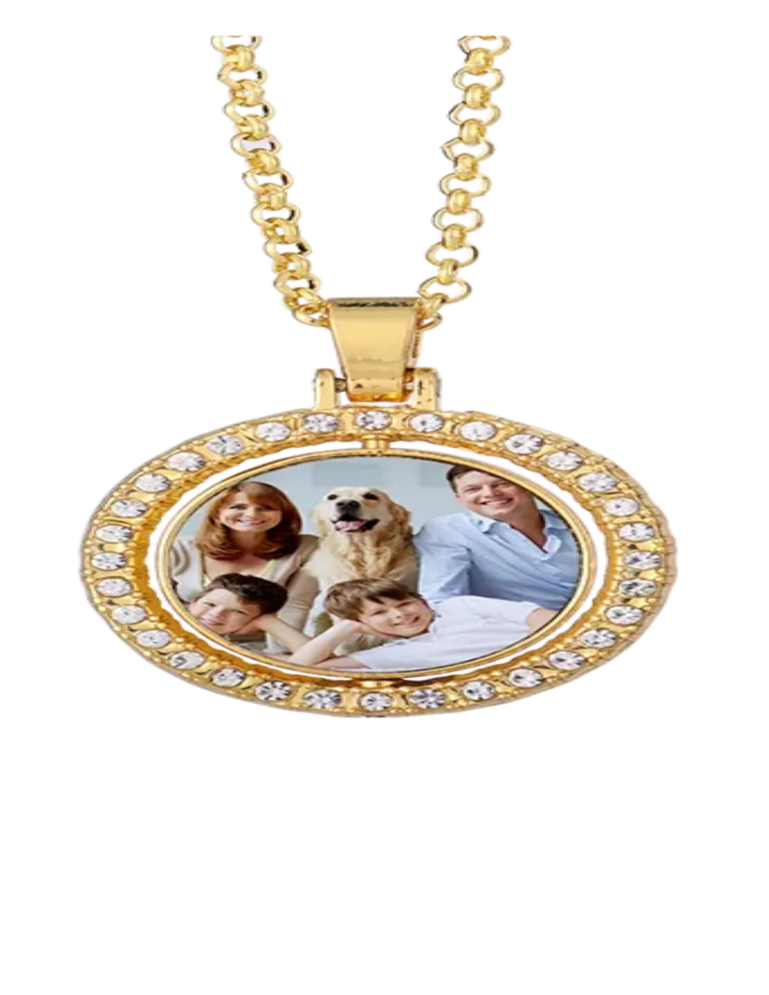 Rotatable Round Pendant Necklace(DOUBLE SIDED)