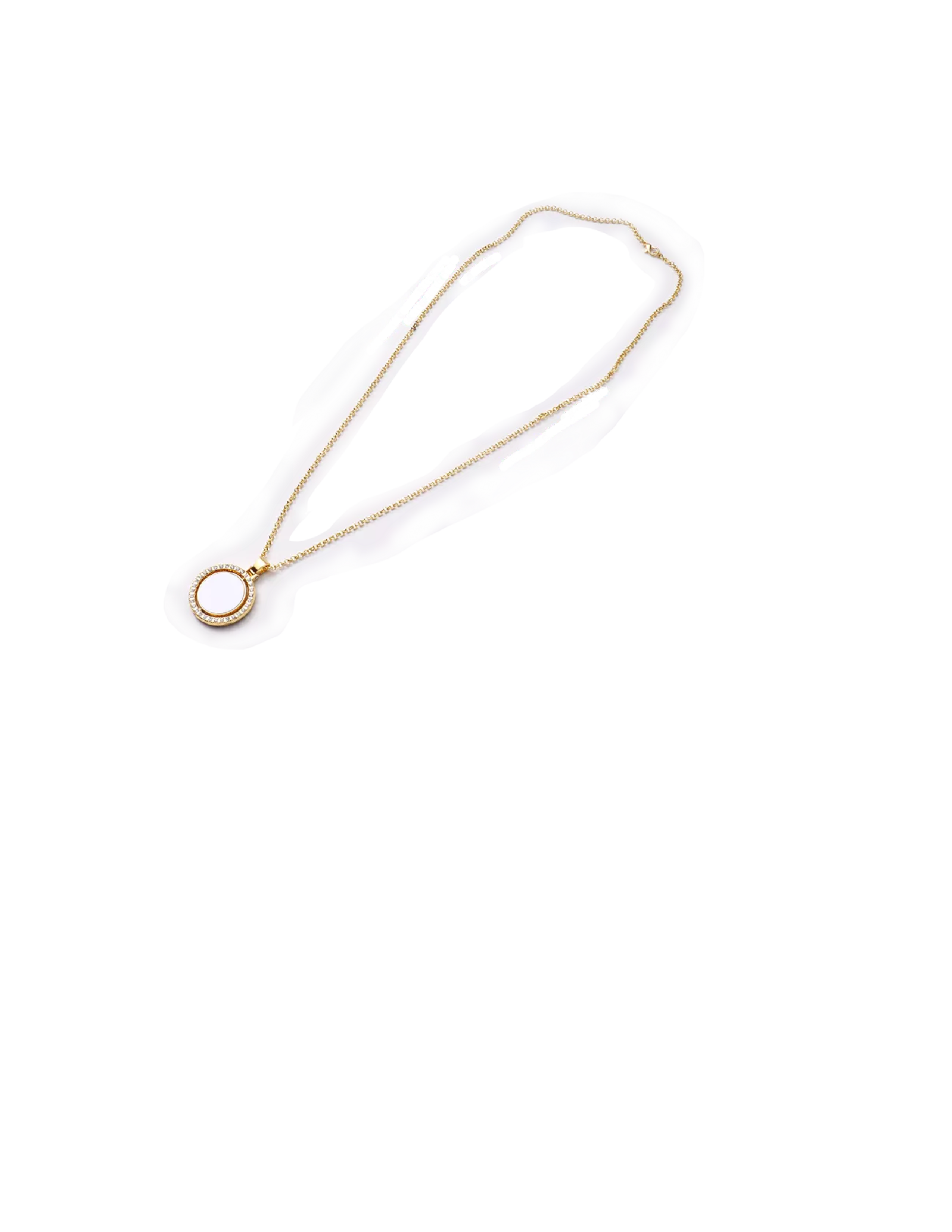 Rotatable Round Pendant Necklace(DOUBLE SIDED)