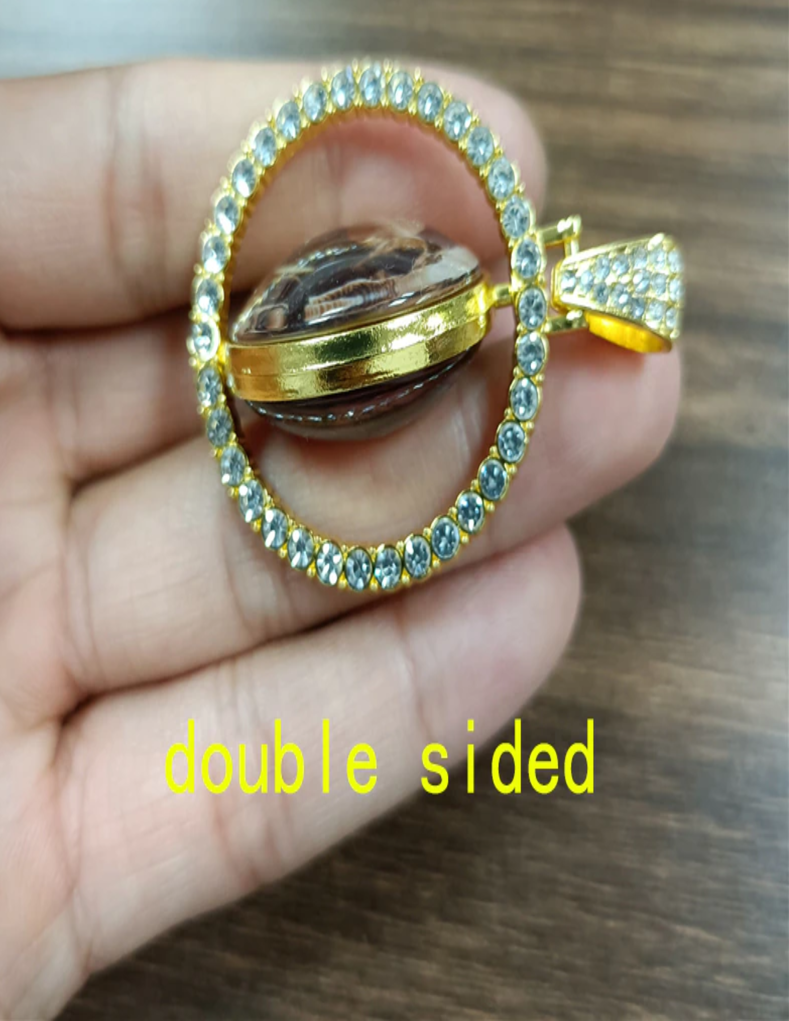 Rotatable Round Pendant Necklace(DOUBLE SIDED)