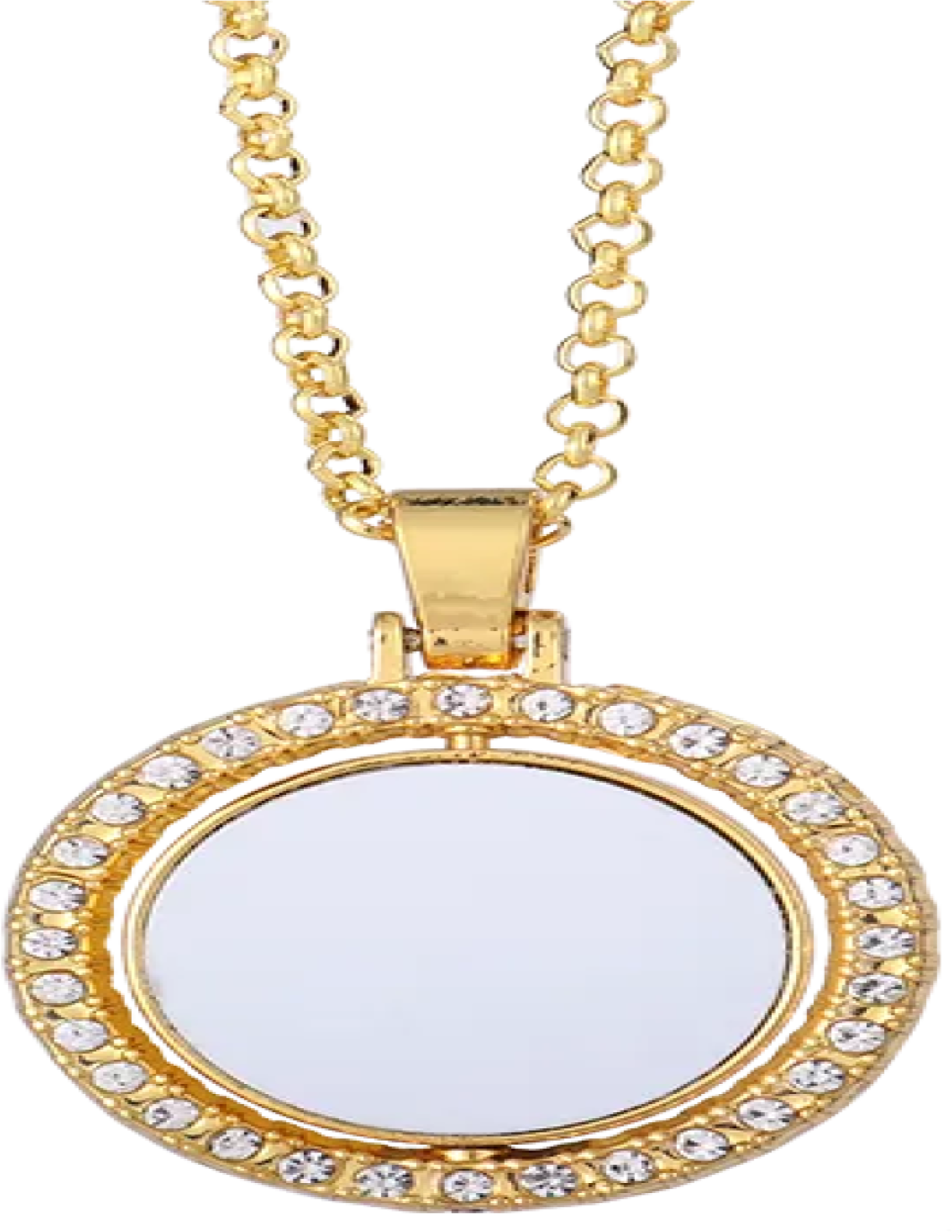 Rotatable Round Pendant Necklace(DOUBLE SIDED)