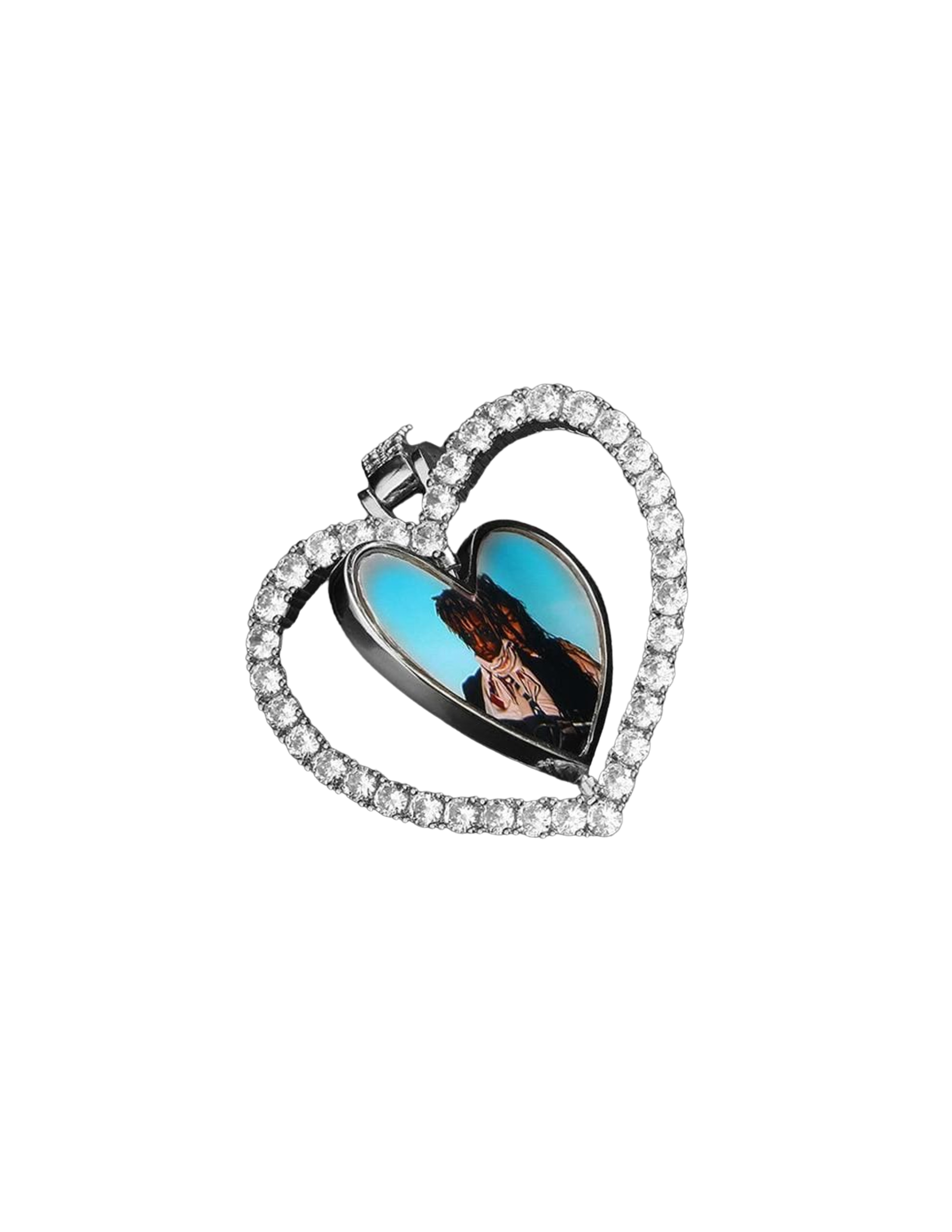 Silver Heart Rotating Necklace(DOUBLE SIDED)